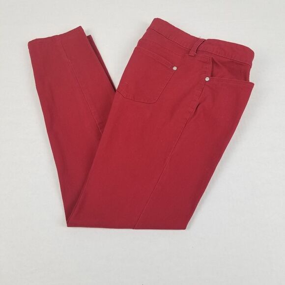 New Directions 44-Pocket Red Denim Jeans‎ Size 8 - Picture 1 of 7